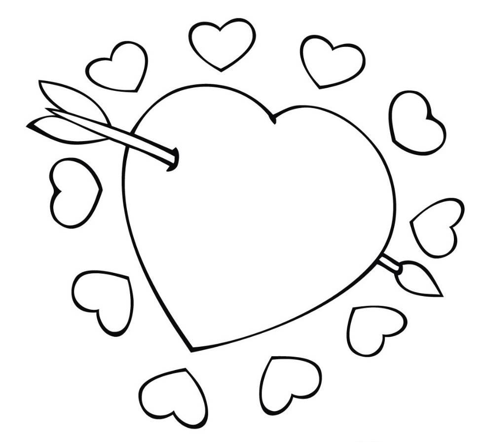 981x900 Hearts And Roses Coloring Pages