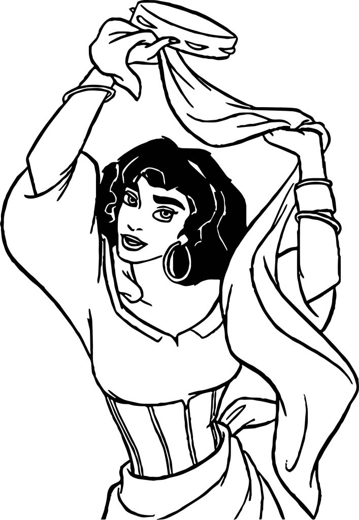 707x1024 The Hunchback Of Notre Dame Esmeralda Coloring Page Wecoloringpage