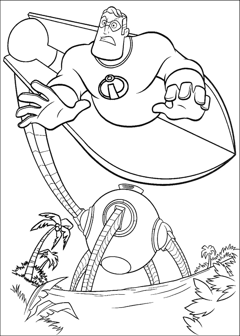 1000x1400 The Incredibles Coloring Pages