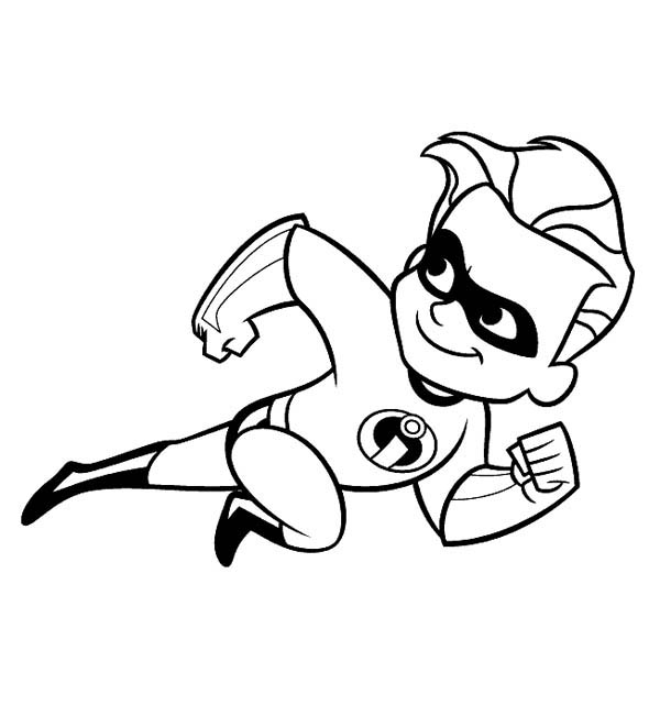 600x662 Dash Super Speed From The Incredibles Coloring Page