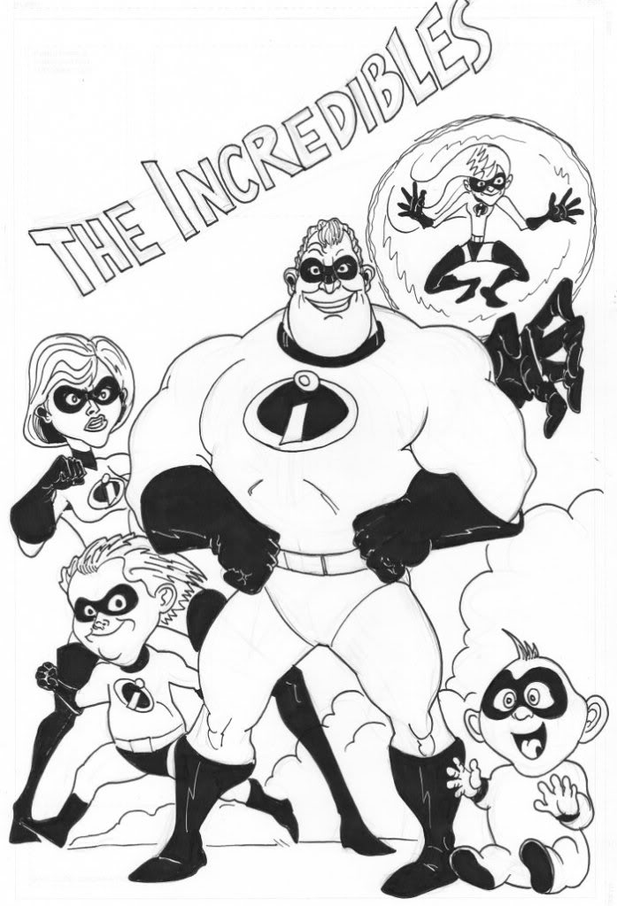 697x1023 Incredibles 2 Coloring Pages