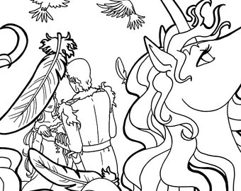 340x270 The Last Unicorn Colouring Page Lady Amalthea Colouring