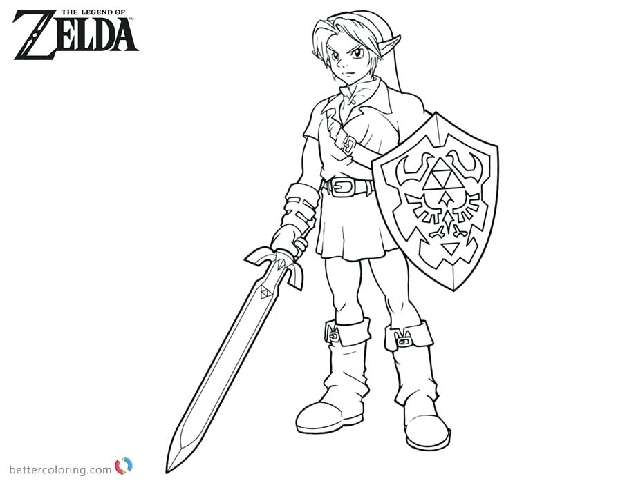 920x700 Legend Of Zelda Coloring Pages As Well As Link Coloring Pages