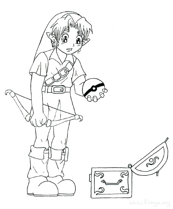 607x734 The Legend Of Zelda Coloring Book And Majestic Looking Coloring