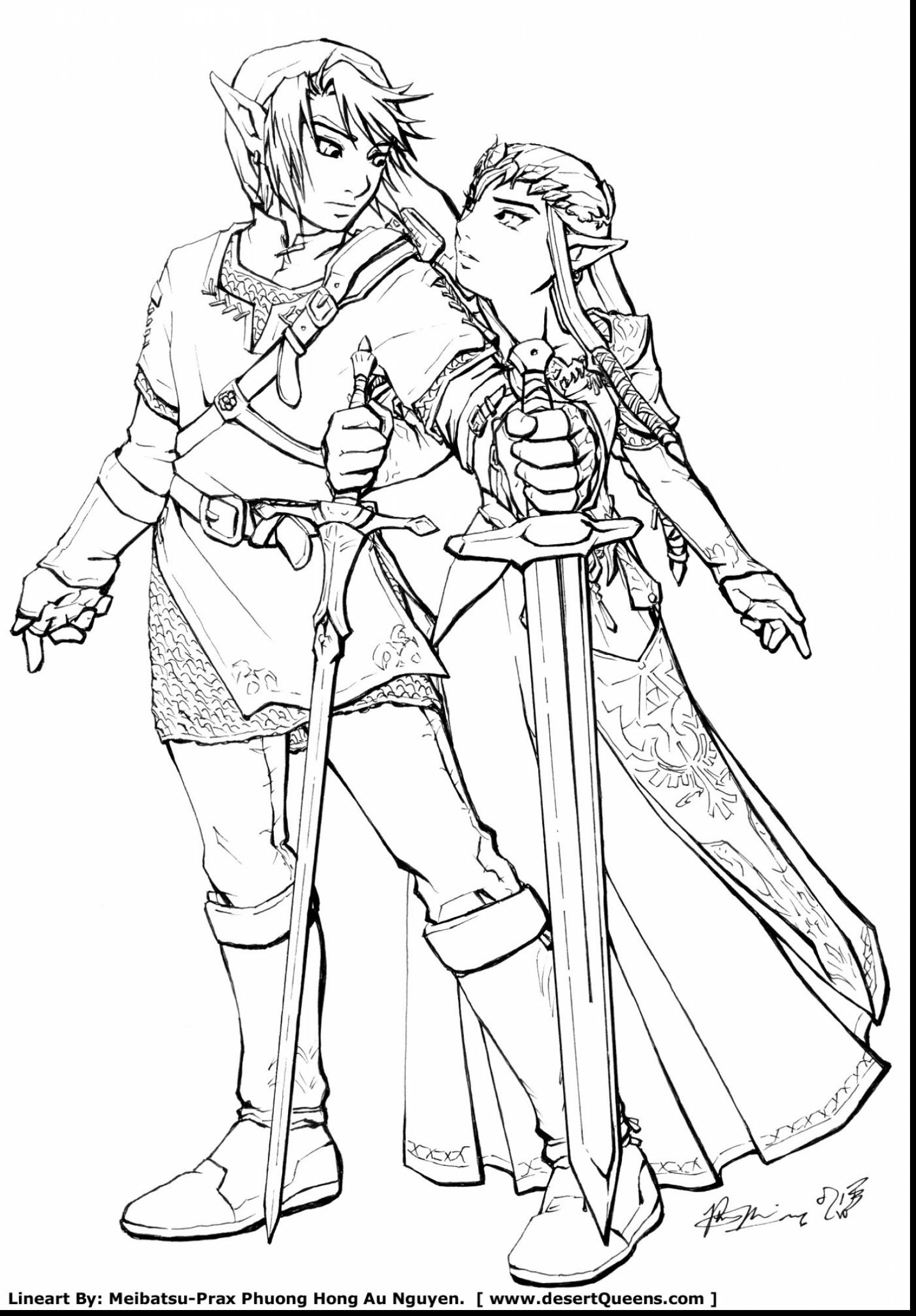 1532x2200 Link Breath Of The Wild Coloring Page With Legend Pages Zelda