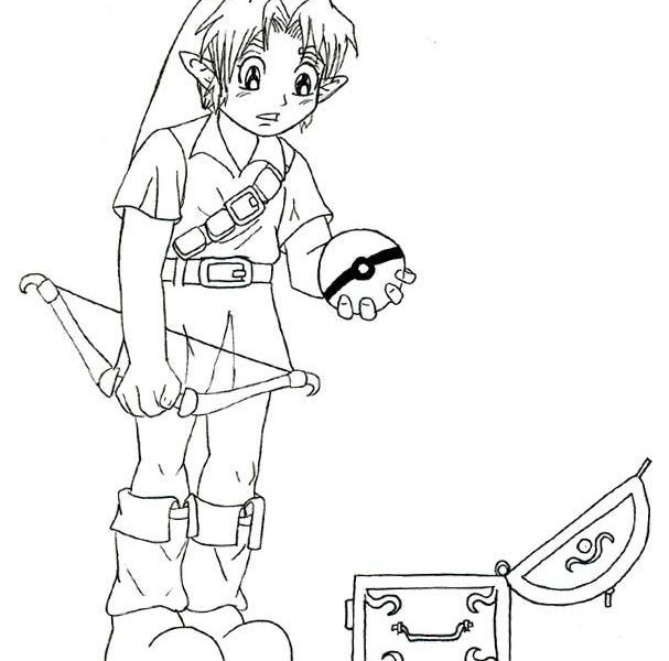607x600 Link Coloring Pages Legend Of Zelda Link Coloring Pages Funny