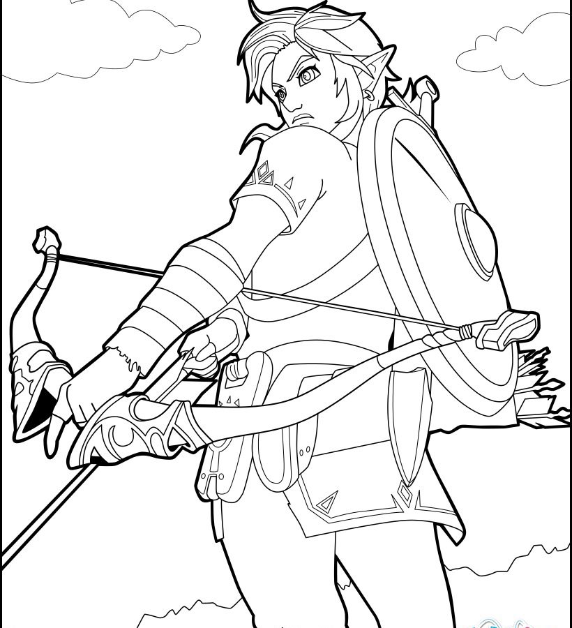 820x900 Zelda Coloring Page Link Pichu Pages Legend Of Cartoon General