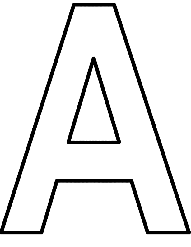 The Letter A Coloring Page