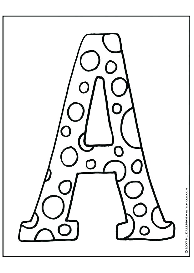 620x875 Coloring Pages Letters Coloring Page Letter A Best Coloring Page