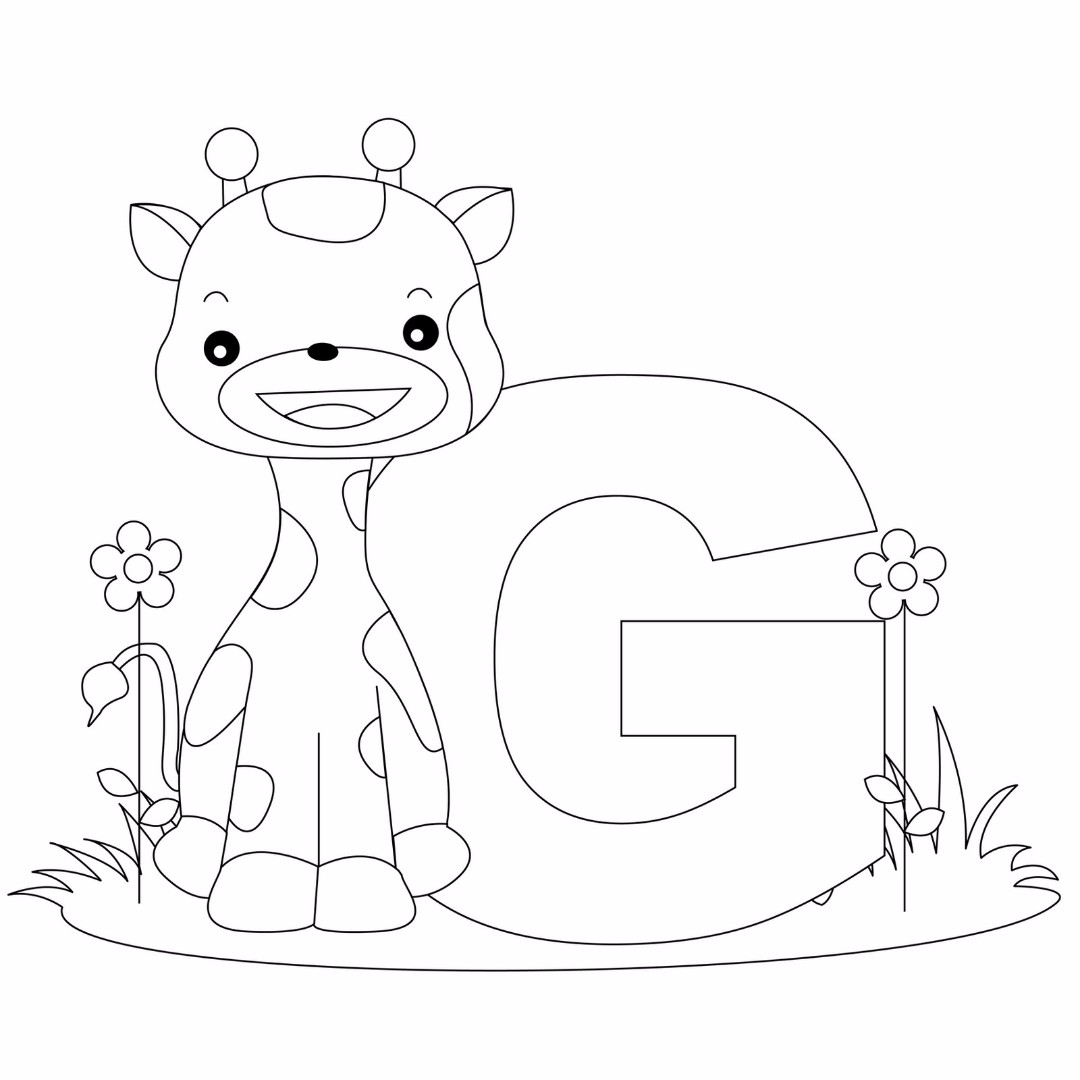 1080x1080 Letter G Coloring Pages