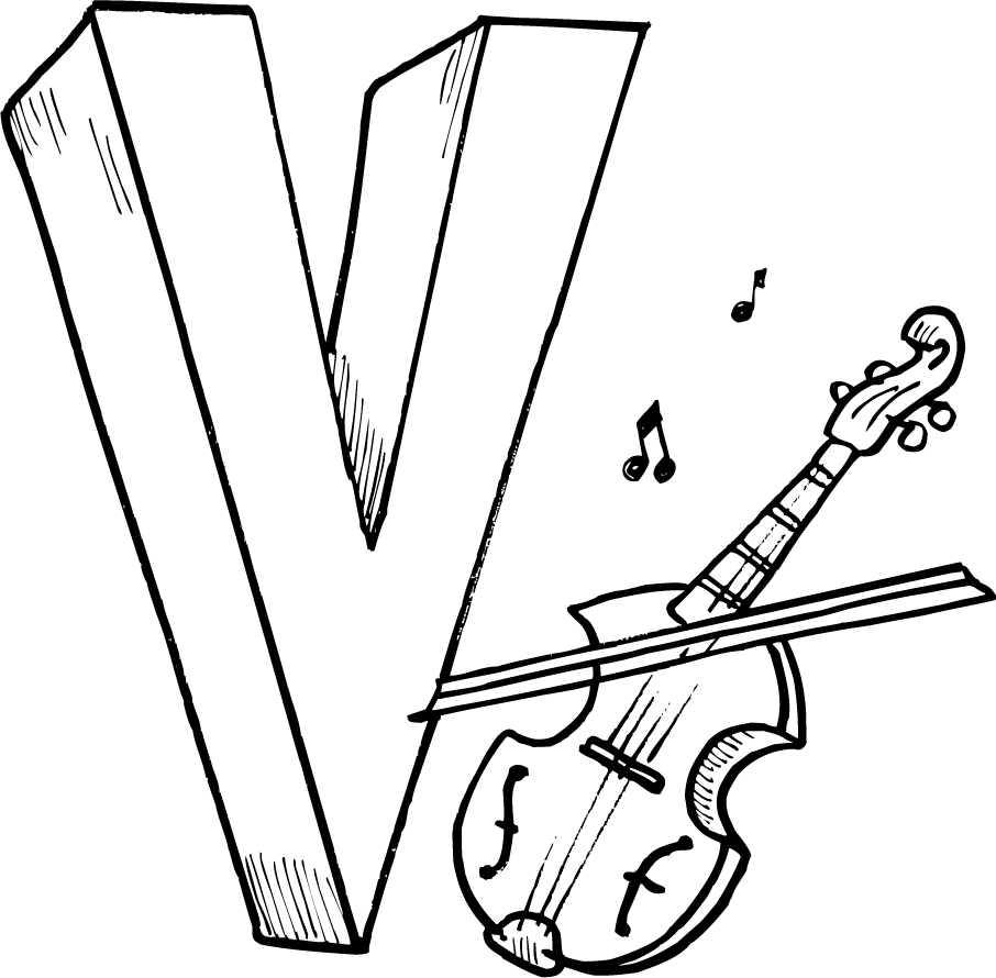 906x890 Letter V Coloring Pages Printables For Kids