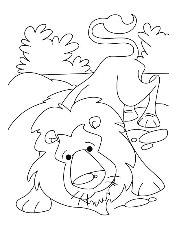 612x792 Lion Mouse Coloring Page Indian Lion Coloring Pages, Lion