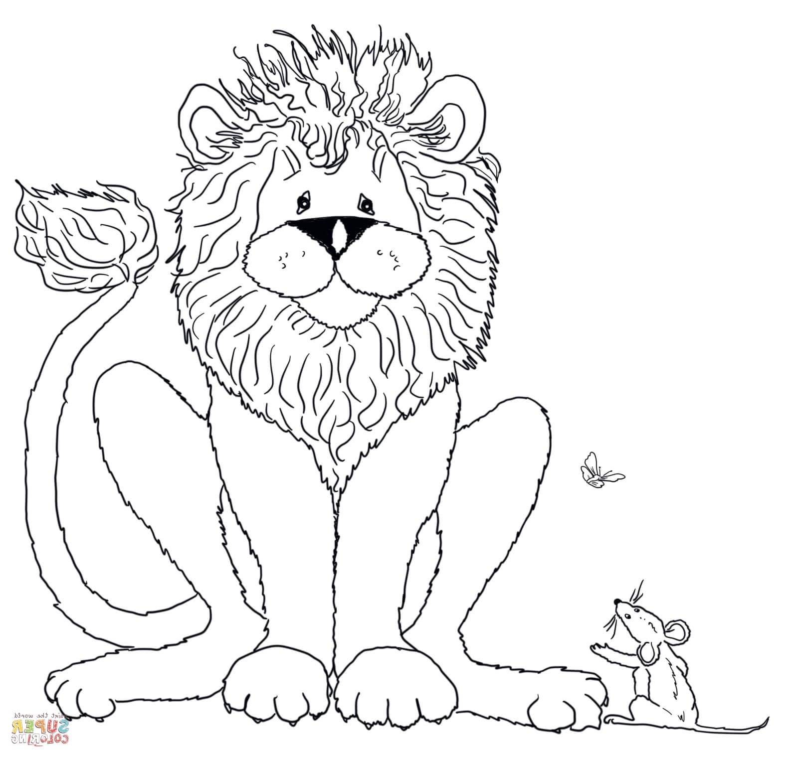 1600x1519 Lion And Mouse Coloring Page The Lion And The Mouse Coloring Pages