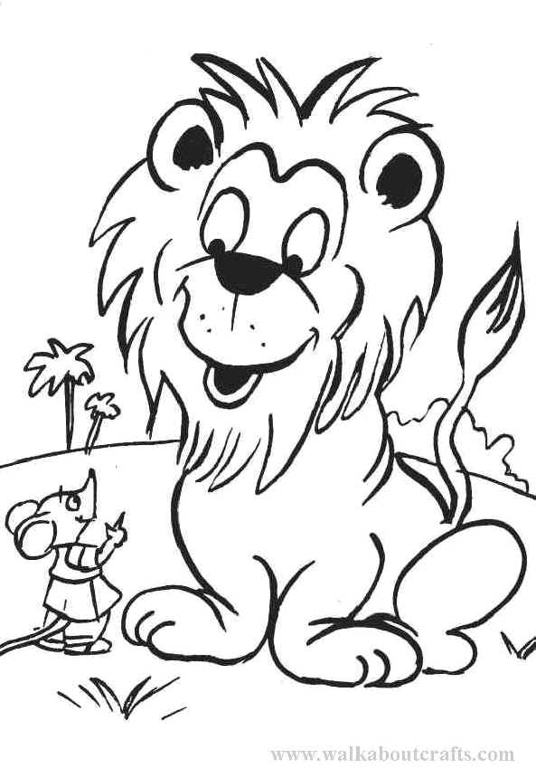 593x849 Lion And The Mouse Drawing