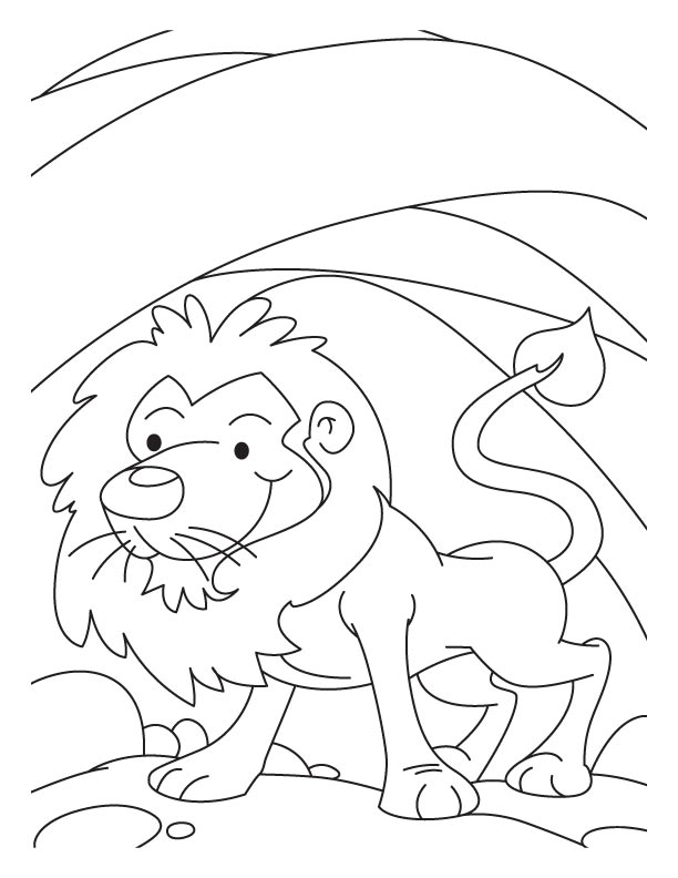 612x792 A Lion In Den Coloring Pages Coloring Pages Lions
