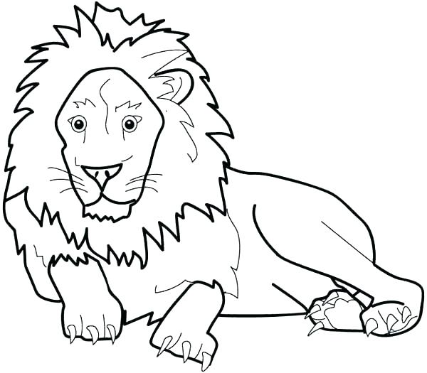 600x525 The Lion And The Mouse Coloring Pages Coloring Page Of A Lion Here