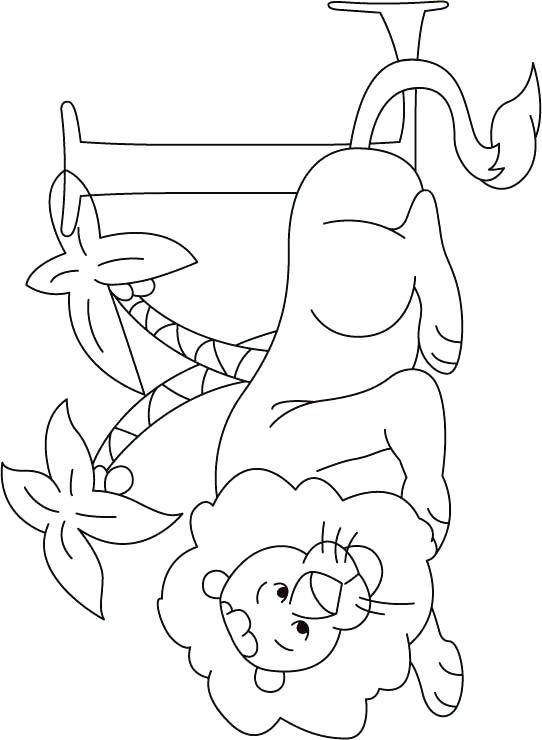 542x740 The Lion And The Mouse Coloring Pages L Lion Coloring Page