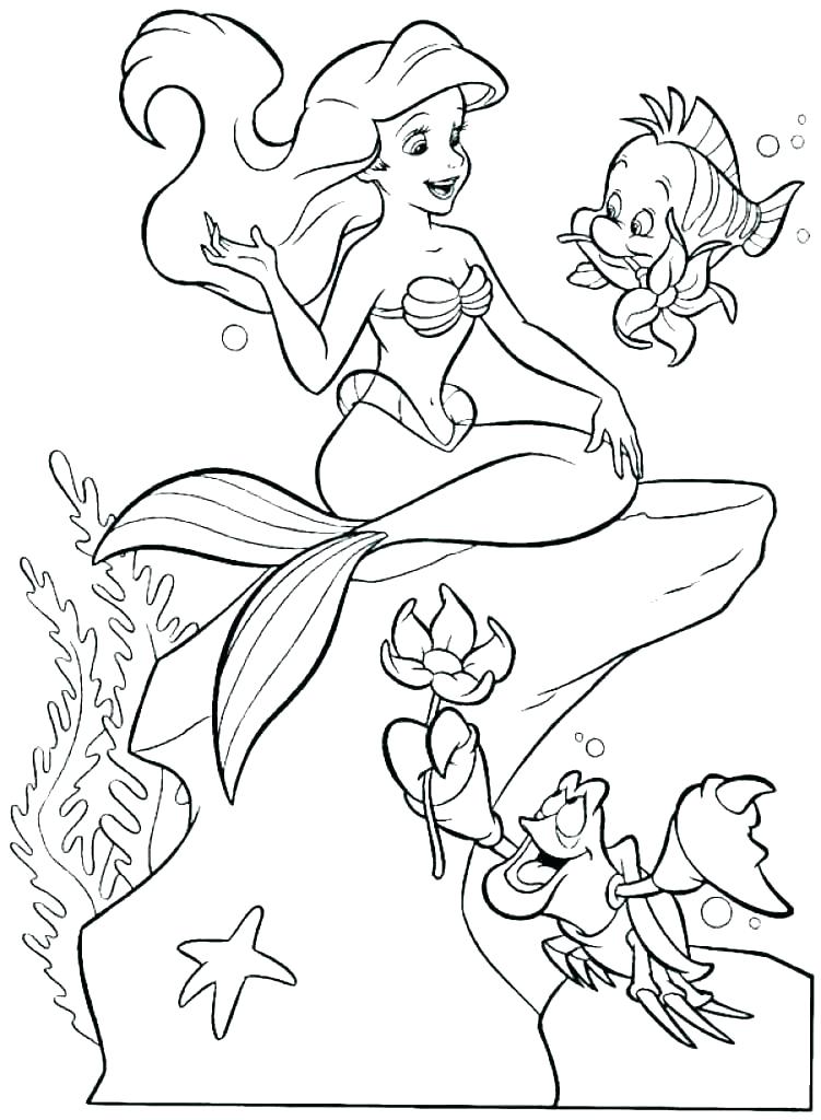 751x1024 Little Mermaid Printable Coloring Pages Little Mermaid Free