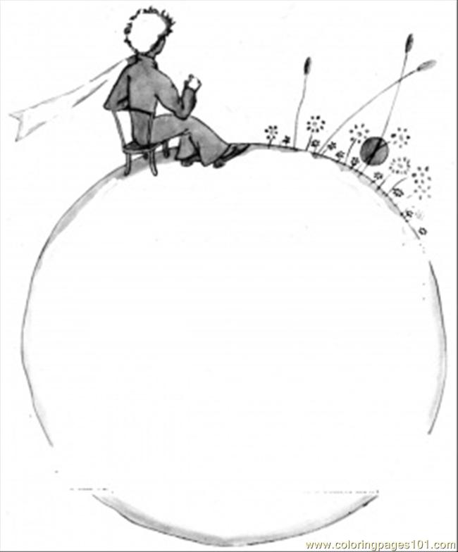 650x784 Little Prince On The Planet Coloring Page