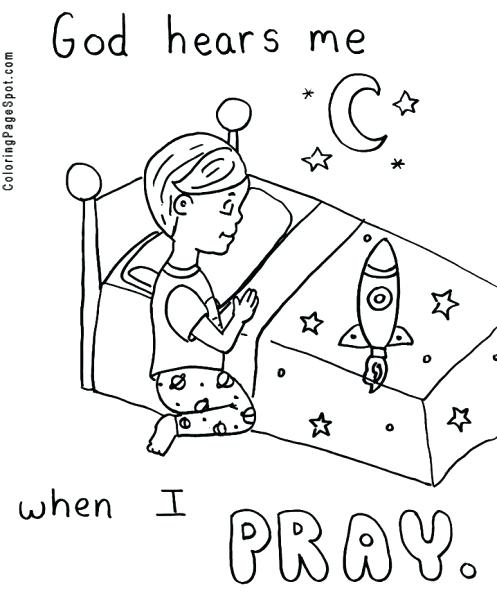 497x600 Children Praying Coloring Page Teaching Children The Lords Prayer
