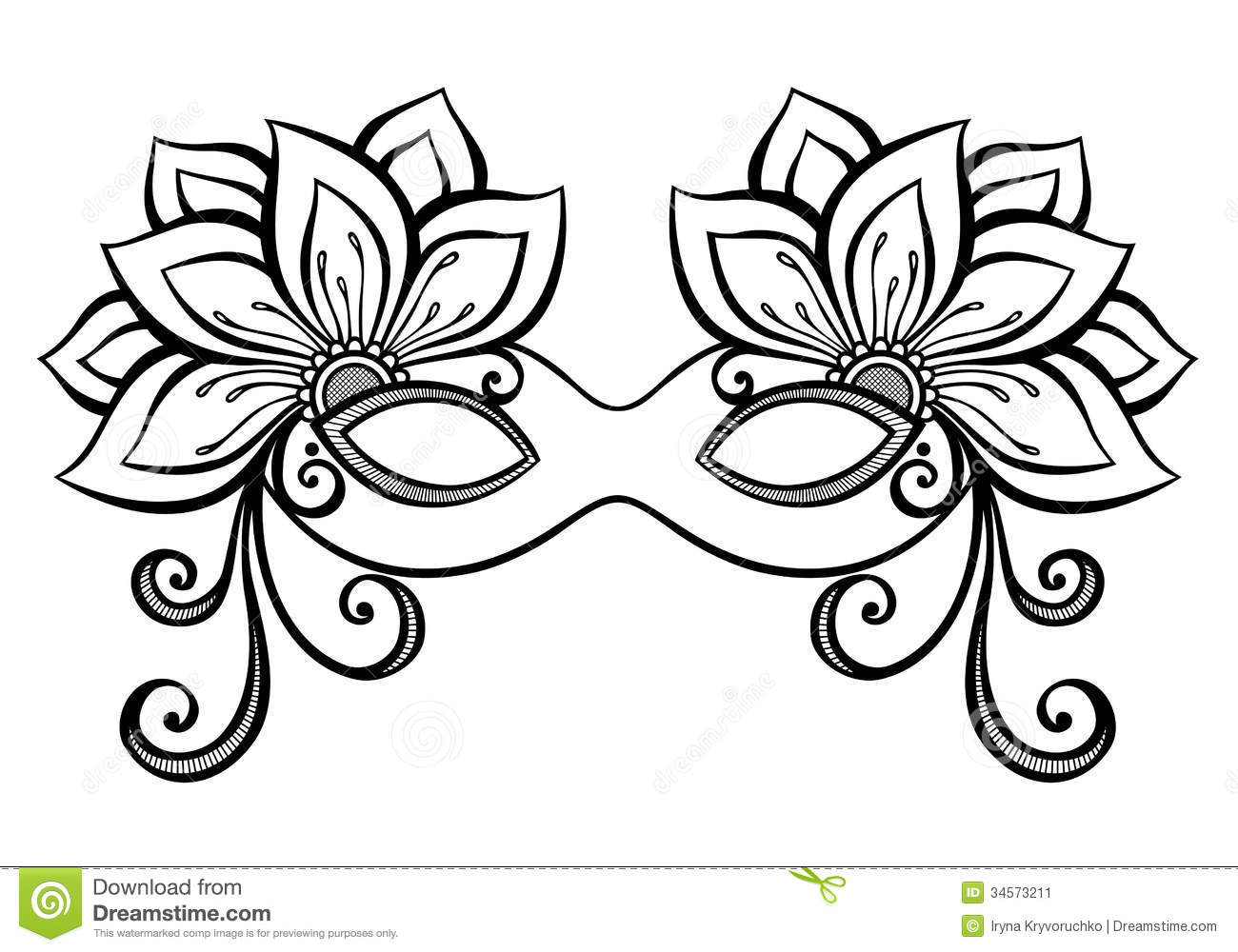 1300x1000 Monumental Carnival Mask Coloring Page 11802