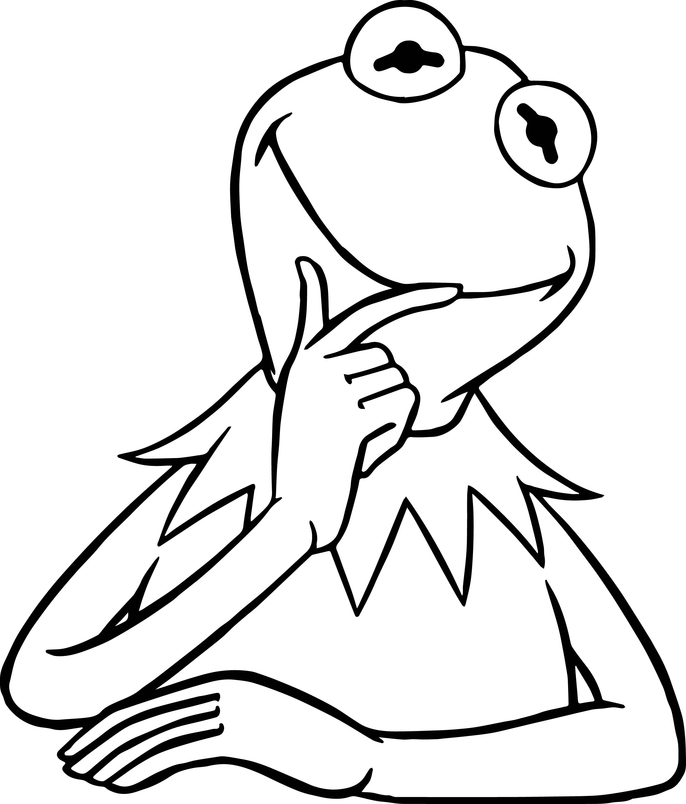 2380x2787 The Muppets Kermit The Frog Think Coloring Pages Wecoloringpage