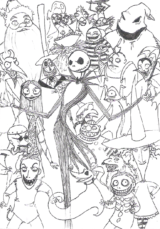 535x768 Nightmare Before Christmas Coloring Pages Kids Gallery Dpolq83i