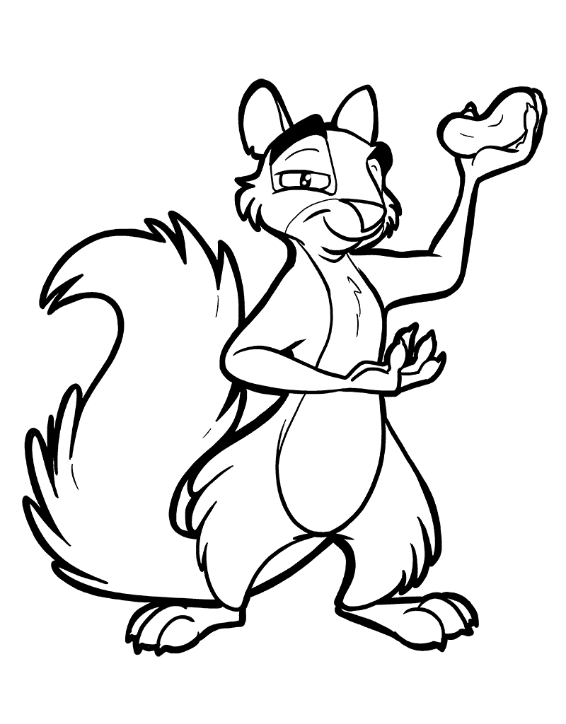 800x1024 The Nut Job Coloring Surly Squirrel With Nut