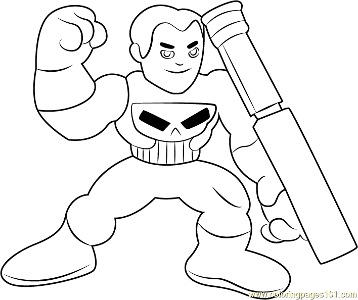 708x594 Punisher Coloring Page