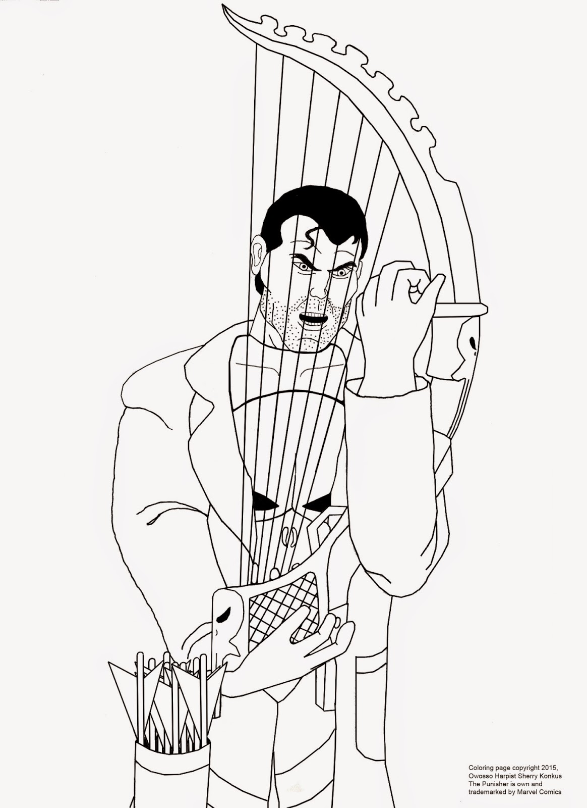 1164x1600 The Punisher Coloring Page
