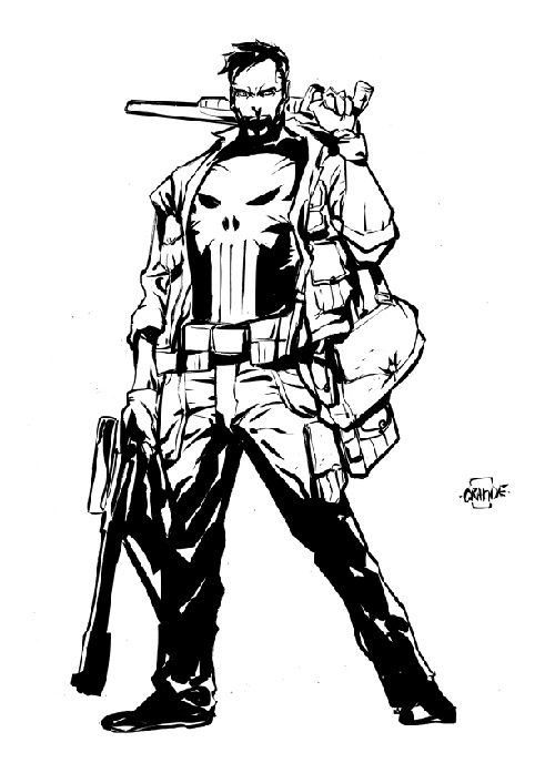 500x688 The Punisher Coloring Pages