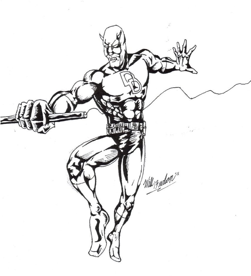 853x936 Daredevil Coloring Pages 500982 Tearing