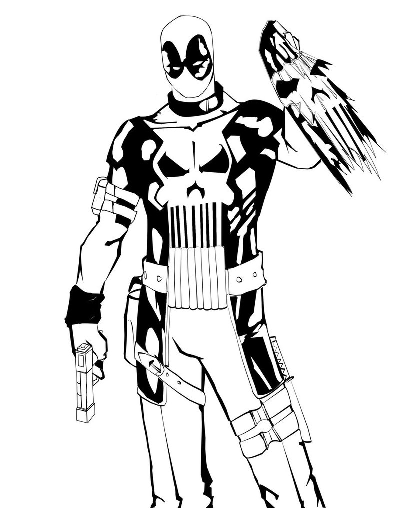 786x1017 Deadpool Punisher Free Coloring Page Deadpool, Kids, Movies