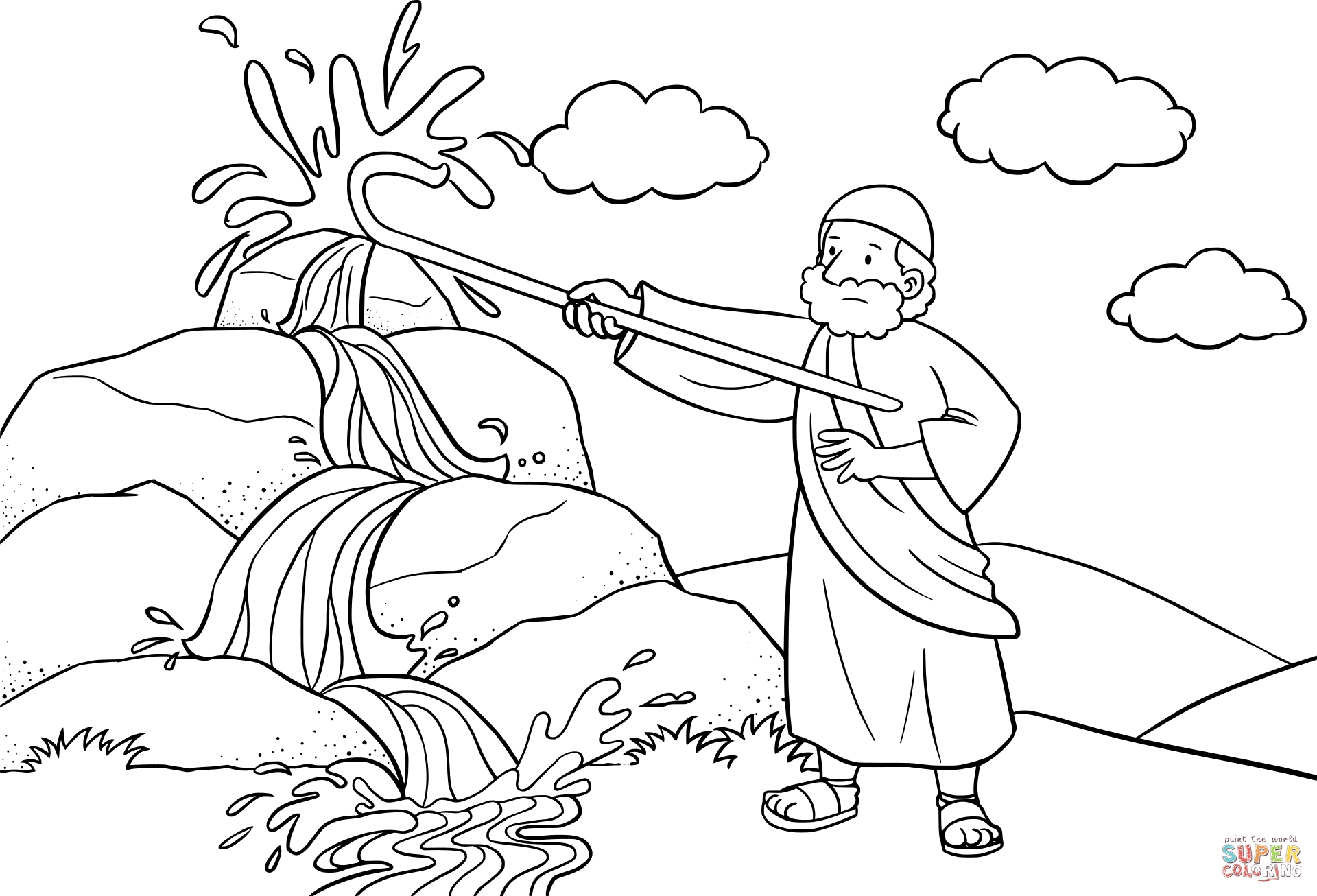 1920x1306 Free Coloring Pages Of Moses And The Rock Free Coloring For Kids