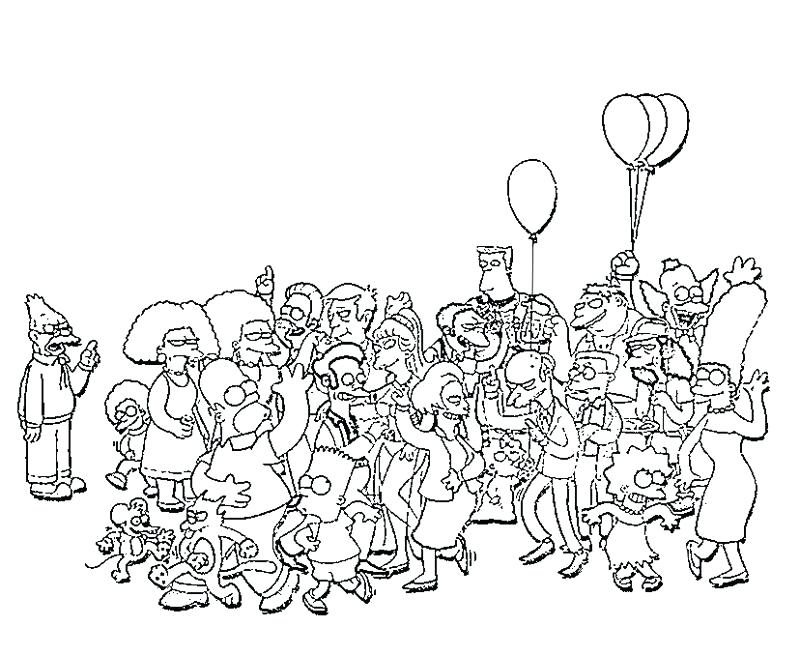 800x667 The Simpsons Coloring Pages All Character Coloring Pages Print