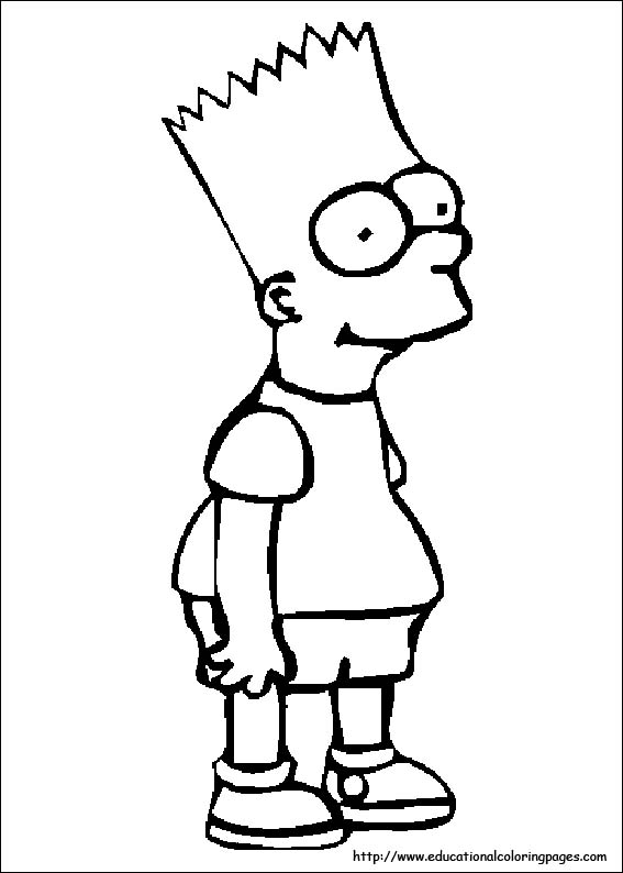 567x794 The Simpsons Coloring Pages Free For Kids