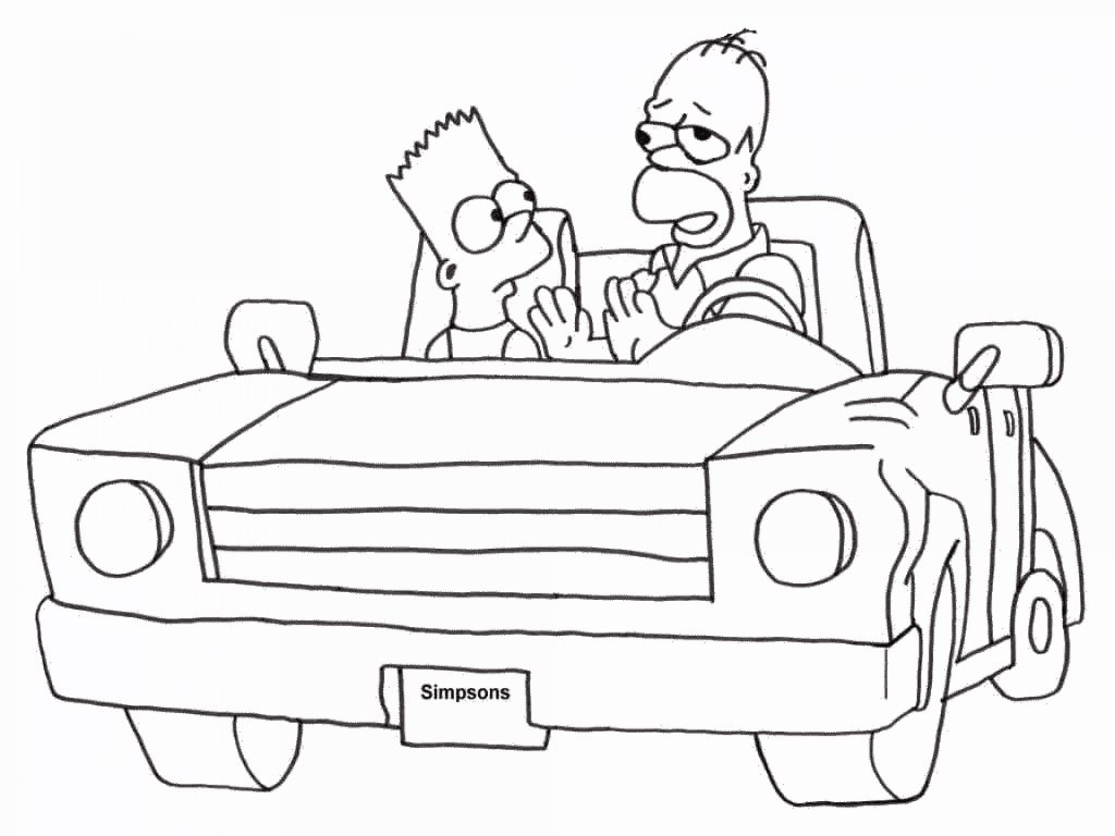 1024x768 Fresh The Simpsons Coloring Pages Design Printable Coloring Sheet