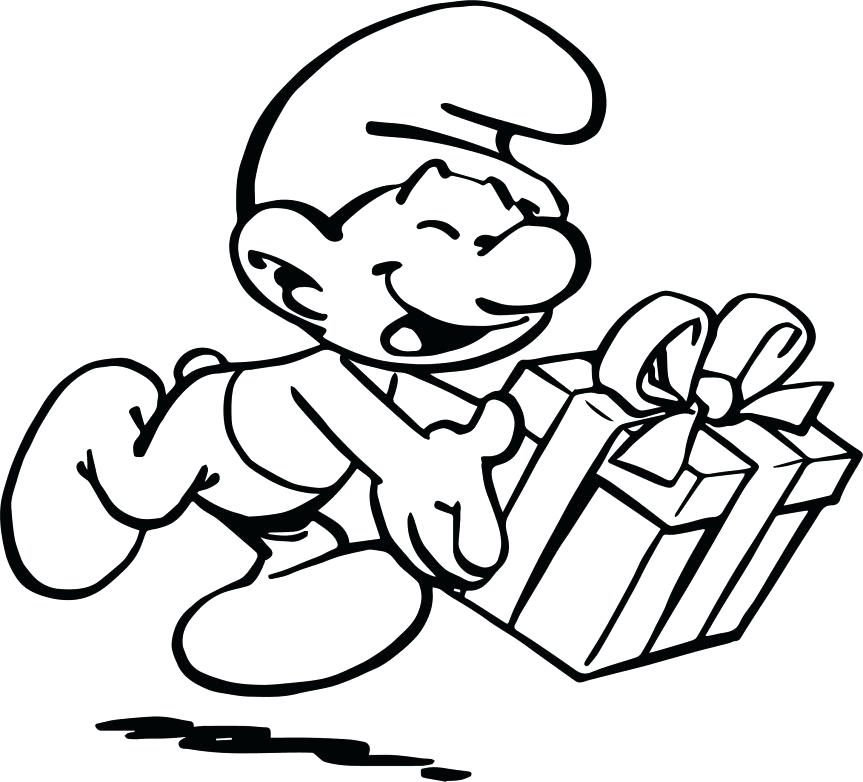 863x782 Papa Smurf Coloring Page