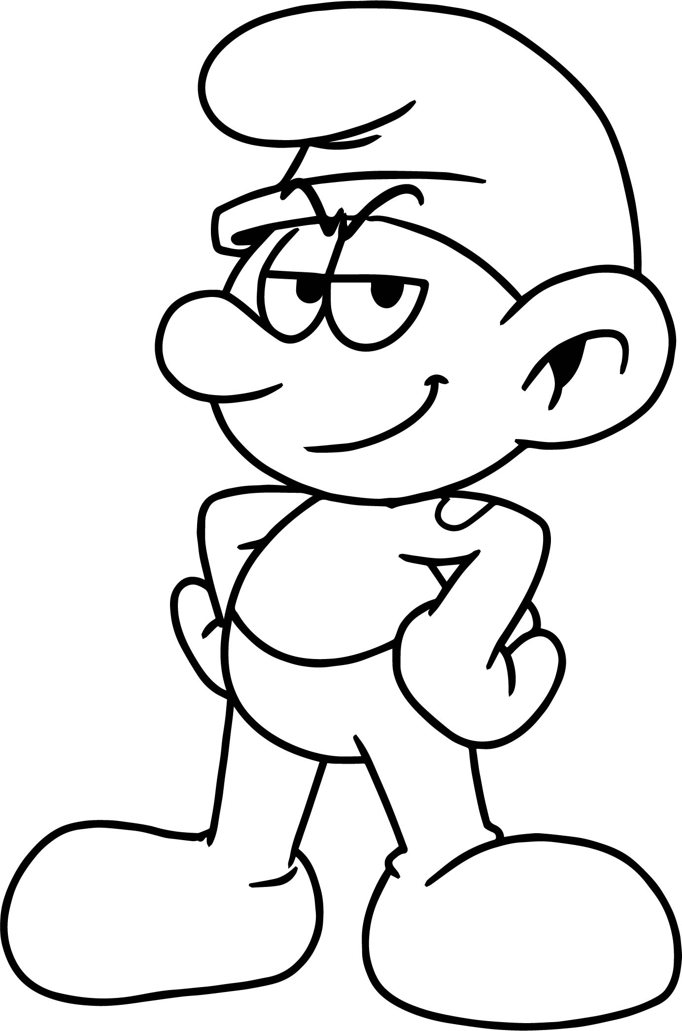 1384x2090 Hefty Invader Smurf Coloring Page Wecoloringpage