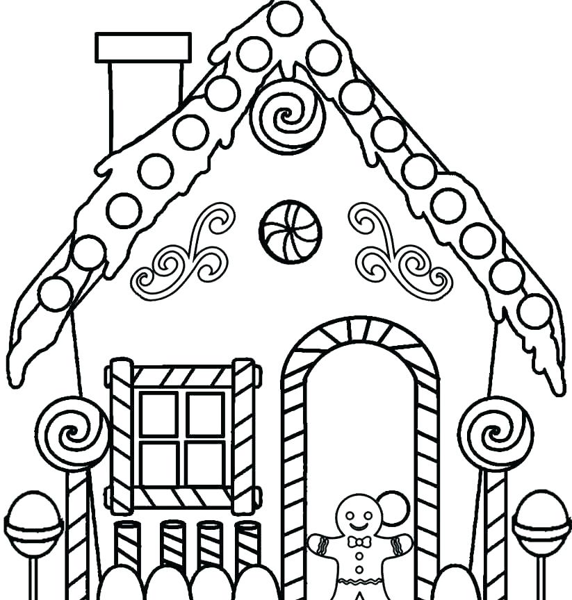 823x864 Gingerbread House Coloring Sheet Gingerbread House Coloring Pages