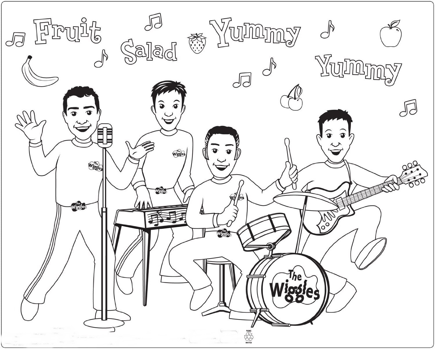 1500x1202 Wiggles Coloring Pages 13 Coloringpagehub