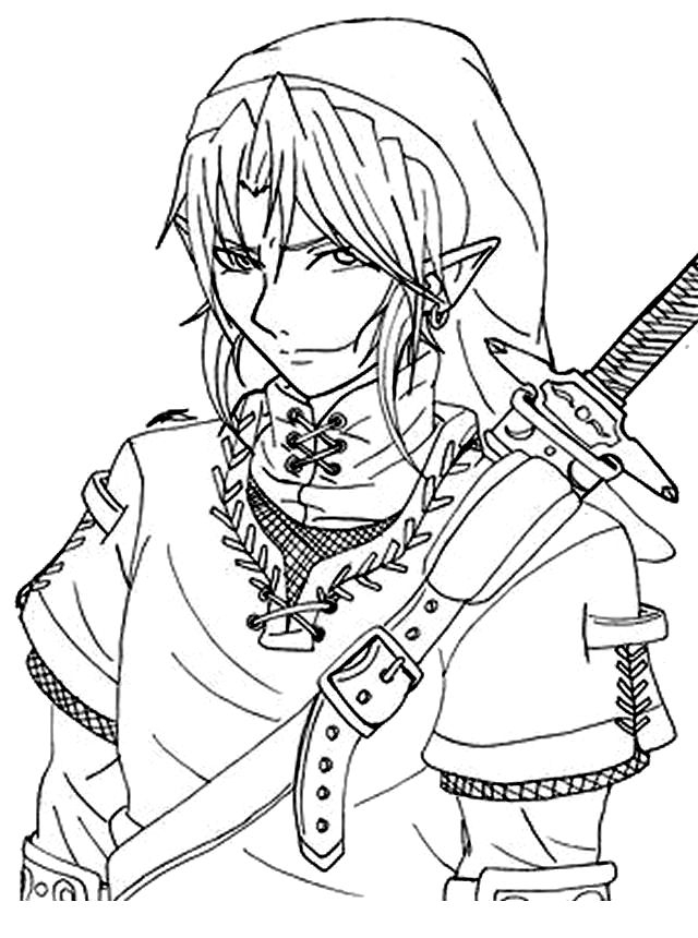 640x860 Legend Of Zelda Breath Of The Wild Coloring Pages Free Printable