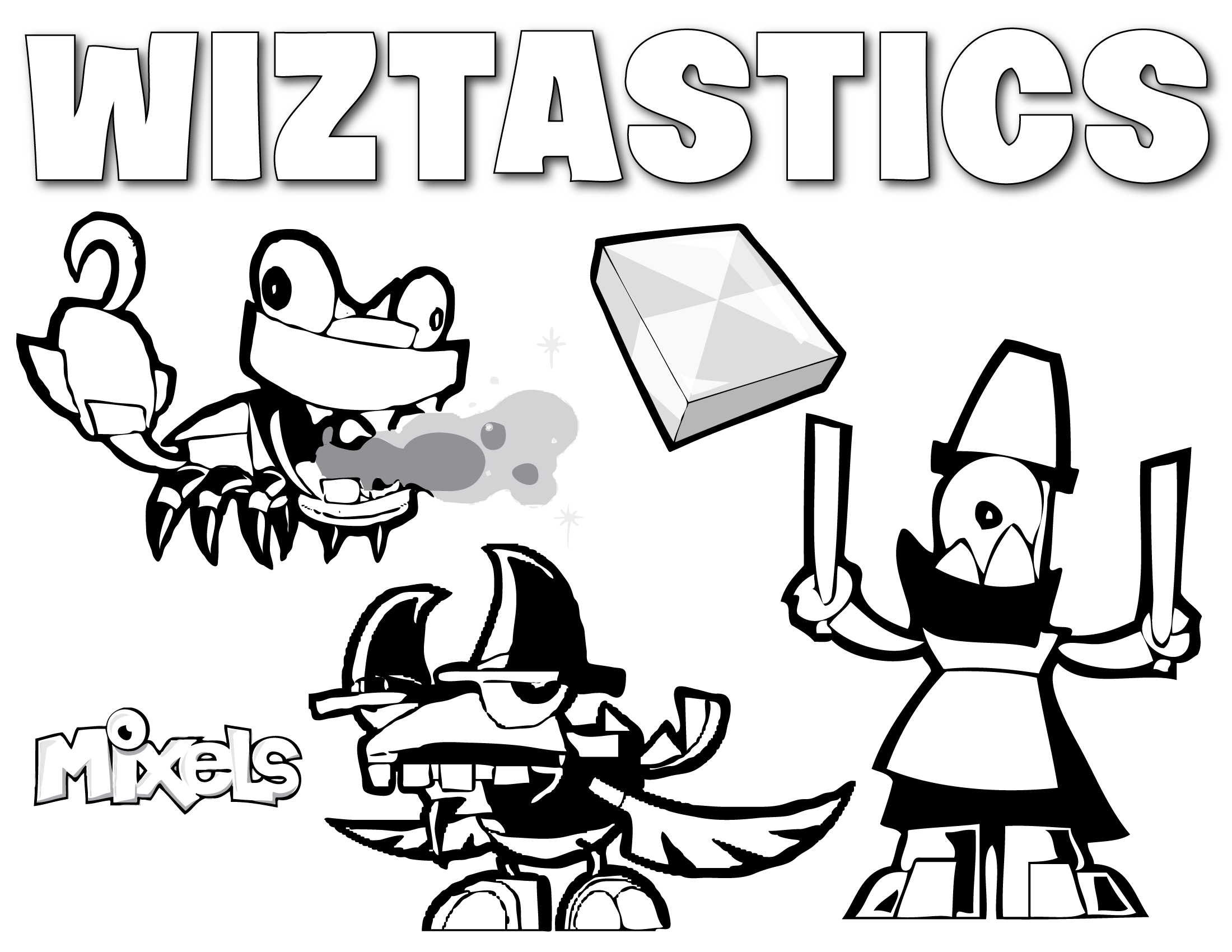 2200x1700 Mixels Coloring Page Wiztastics Eric's Activity Pages