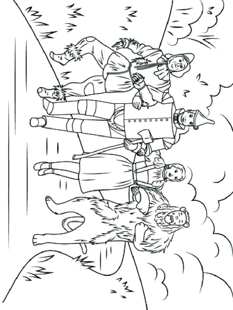 750x1000 Wizard Of Oz Pictures To Color Wizard Of Oz Coloring Pages Free