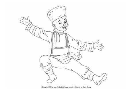 460x326 Russian Dancer Colouring Page