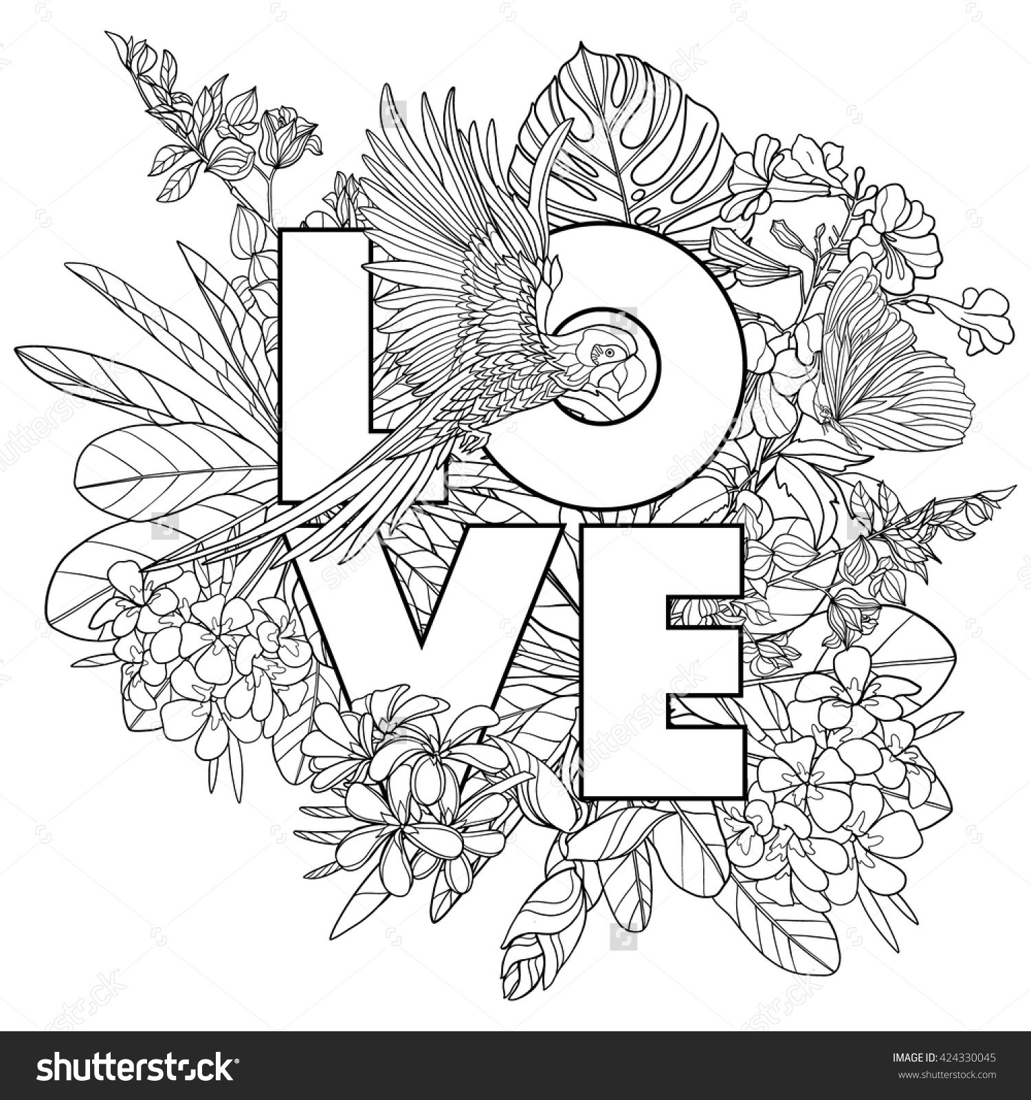 1500x1600 Coloring Pages Of The Word Love Color Bros