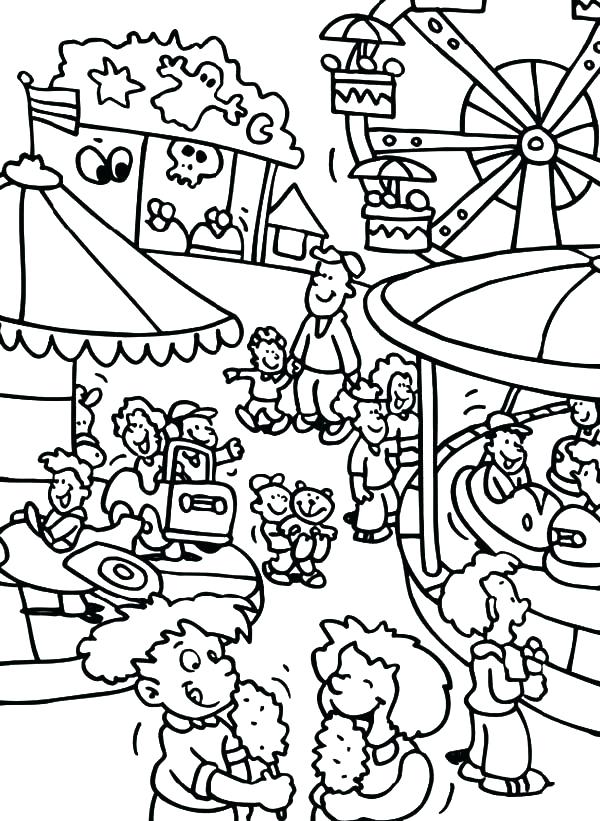 600x821 Amusement Park Coloring Pages Stunning Theme Park Coloring Sheets