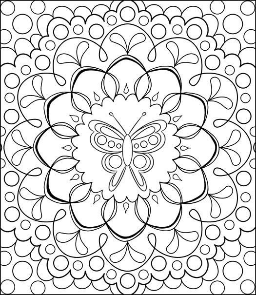 525x605 Free Adult Coloring Pages Detailed Printable Coloring Pages