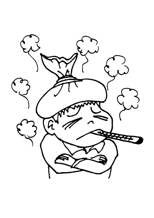 531x750 Coloring Page Fever