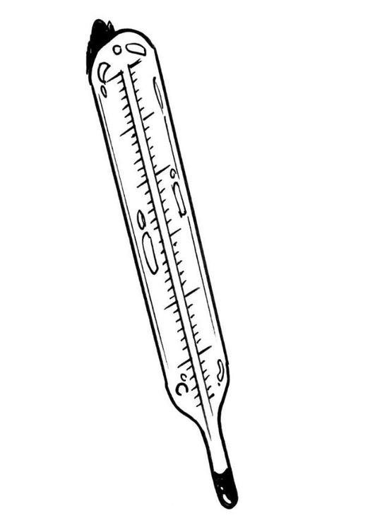 531x750 Coloring Page Thermometer